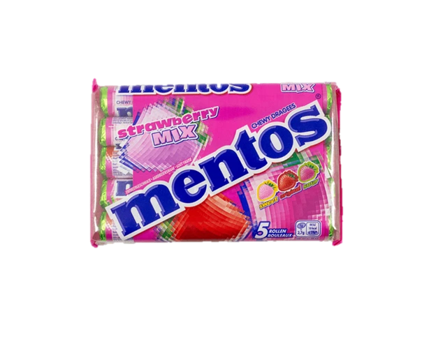 Mentos Strawberry Mix Rolls 5-pk 188g