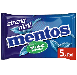 [CR0217] Mentos Strong Mint Rolls 5-pk 188g