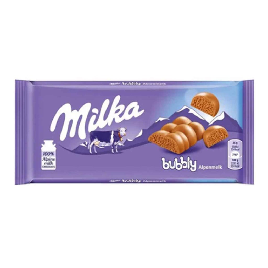 Milka Bubbly Milk Chocolate Bar 90g