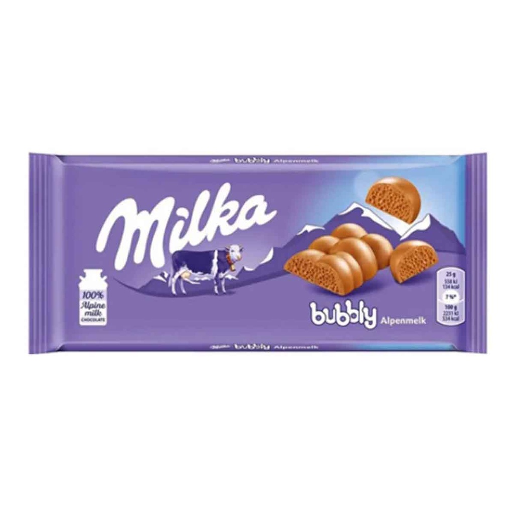Milka Bubbly Milk Chocolate Bar 90g