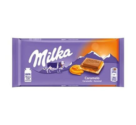 Milka Caramel Milk Chocolate Bar 100g