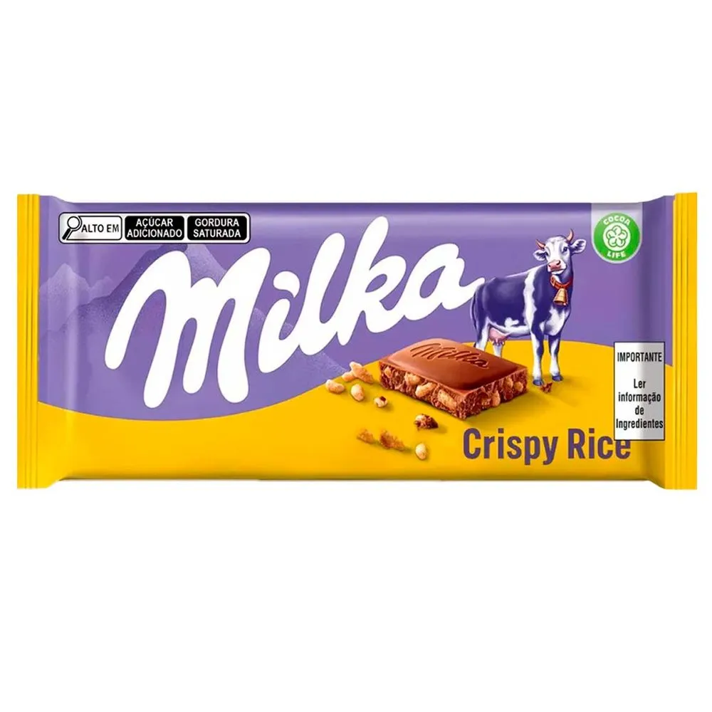 Milka Crispy Rice Milk Chocolate Bar 90g
