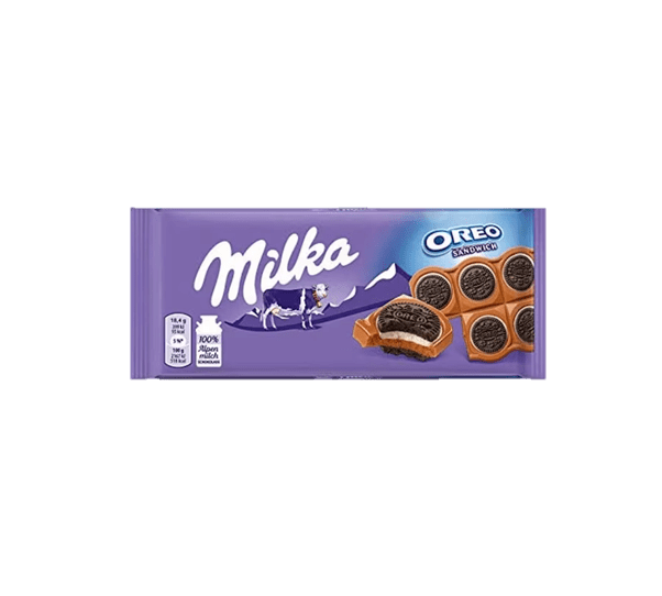 Milka Oreo Sandwich Milk Chocolate Bar 92g
