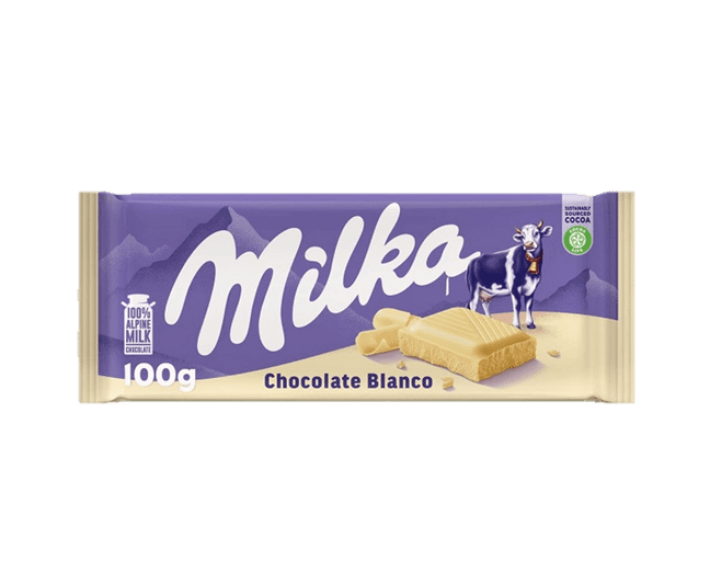 Milka White Chocolate Bar 90g