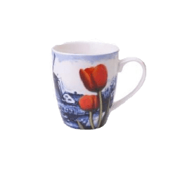 [XXH2002] Mug in a Box - Ceramic - Delft Blue - Windmill Tulips