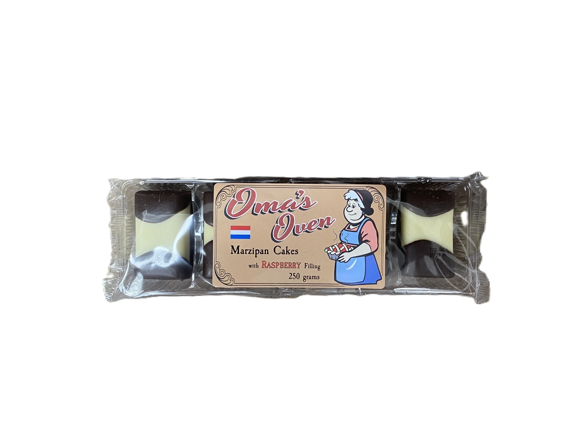 [CO2000] Oma's Oven Large Marzipan Cakes w/ Raspberry Filling 5pc 250g