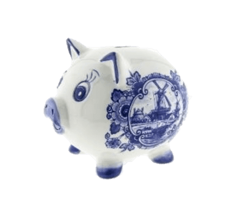 Piggy Bank - Delfts Blue - 15cm