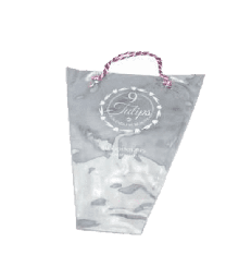 [ES820.100] Wooden Tulip Bouquet Bag - Clear Plastic