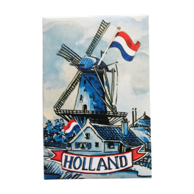 [XBG2001] Playing Cards - Holland Windmill With Flag - Blue