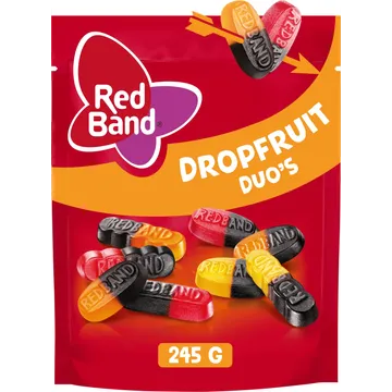 Red Band Licorice Fruit Duos 245g