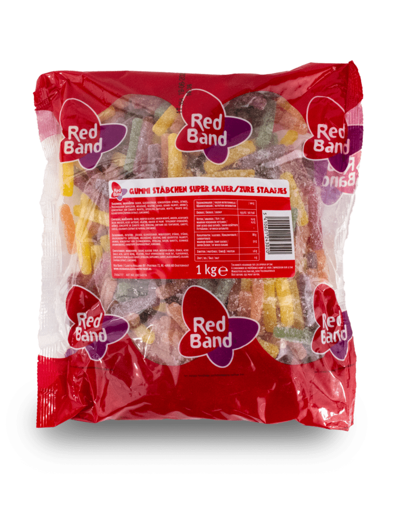 Red Band Sour Sticks 1000g