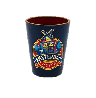 Shot Glass - Matix - Dark Blue - Holland Windmill