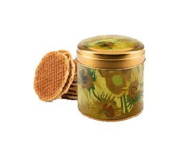 [XXG4016] Tin - Stroopwafel - Van Gogh Sunflowers