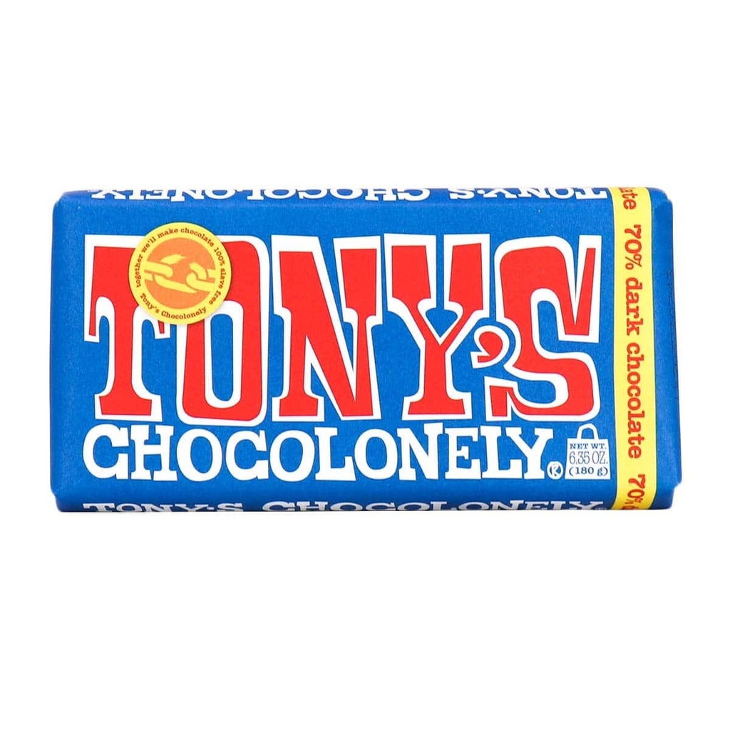 Tony's Chocolonely Dark Chocolate Bar 180g