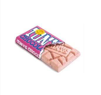 Tony's Chocolonely White Chocolate Bar w/ Raspberry & Crystal Sugar 180g