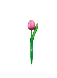 [ES835.04.180] Wooden Tulips Ballpoint Pen - Red