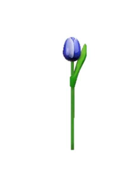 Wooden Tulips - Blue & White, Small 20 cm