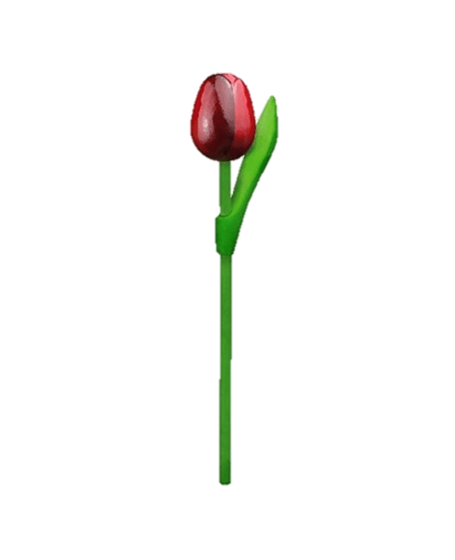 Wooden Tulips - Red & Aubergine, Small 20 cm