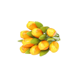 [ES820.340-yo] Wooden Tulips - Yellow & Orange, Large 34 cm