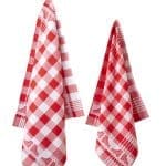 [XTH50245] Twentse Damast - Hand Towel - Red Skates