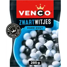 [LP731] Venco Black & White Mint Salmiak Buttons 285g