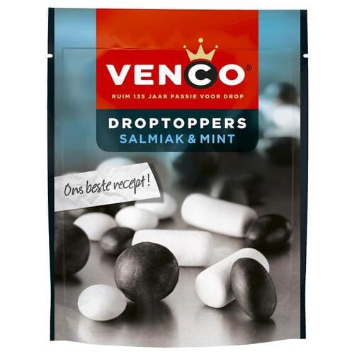 Venco Droptoppers Salmiak & Mint 225g