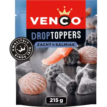 Venco Droptoppers Soft & Salmiak 215g