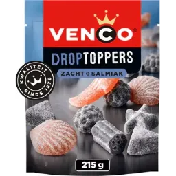 [LP746] Venco Droptoppers Soft & Salmiak 215g