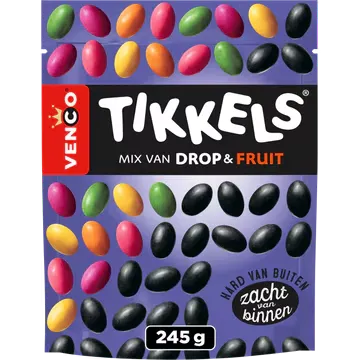 Venco Licorice & Fruit Tikkels 245g