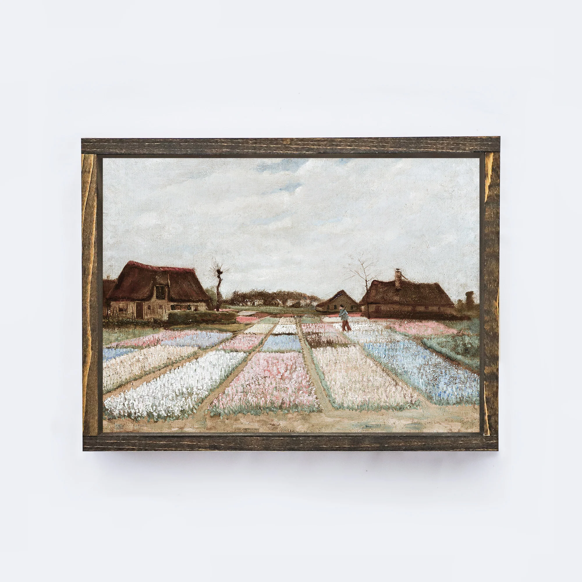 Vintage Print -  9" x 12" - Flower Fields