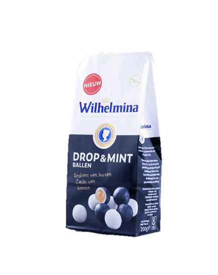 Wilhelmina Chewy Licorice & Mint Balls 200g