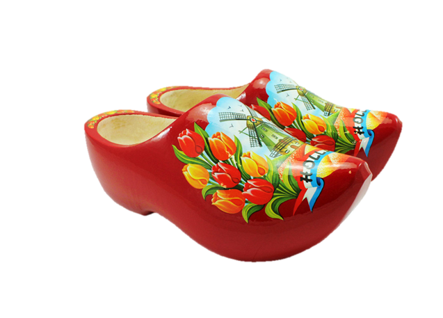 Wooden Shoe Pair - Red Mill 20cm
