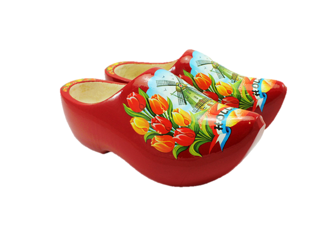 Wooden Shoe Pair - Red Mill 27cm