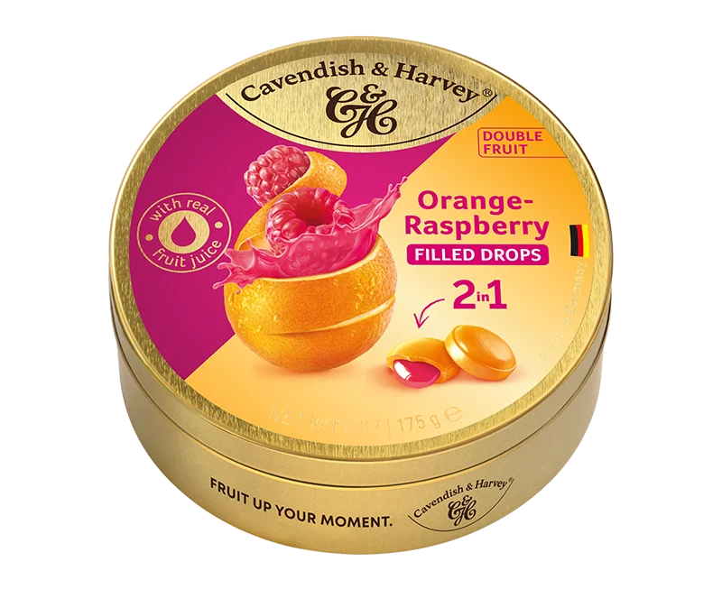 Cavendish & Harvey Orange-Raspberry Filled  Drops 175g