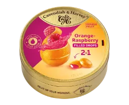 [CP742] Cavendish & Harvey Orange-Raspberry Filled  Drops 175g