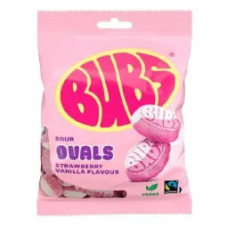 [CP283] Bubs Strawberry Vanilla Sour Ovals 90g