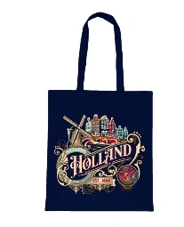 [XXH1018] Shopping Bag - Cotton, Blue Holland Ornaments