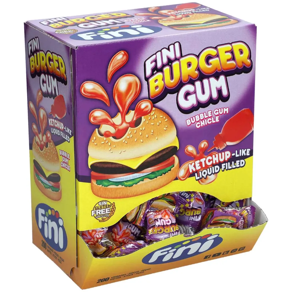 Fini Burger Filled Gum 200pc 1000g