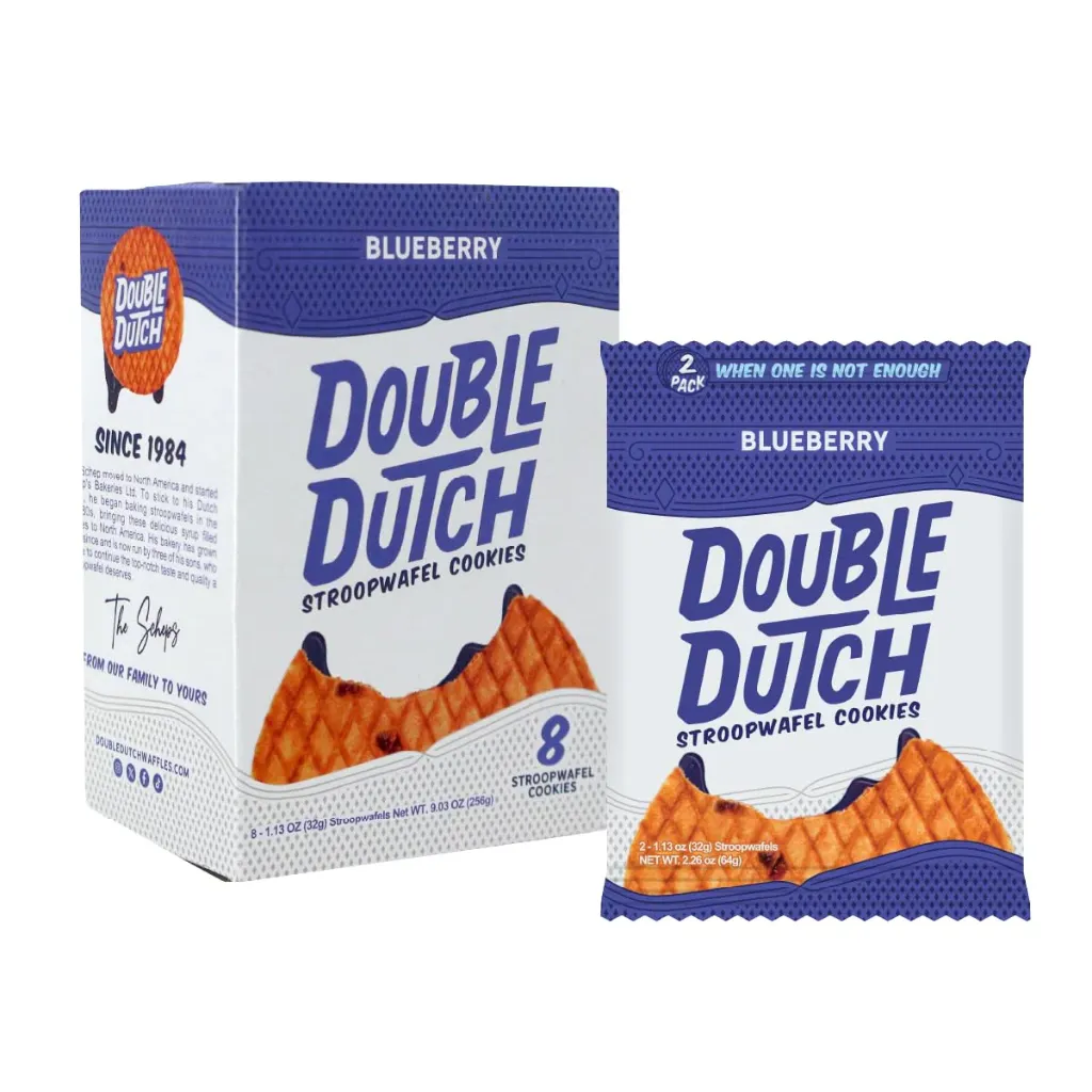 Double Dutch Blueberry Syrup Waffle 2-pk 64g