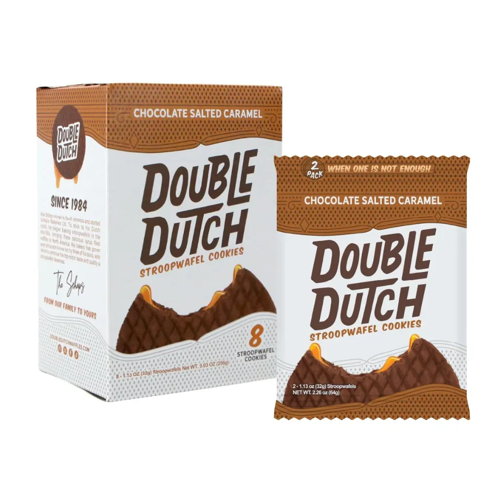 Double Dutch Chocolate Salted Caramel Syrup Waffle 2-pk 64g