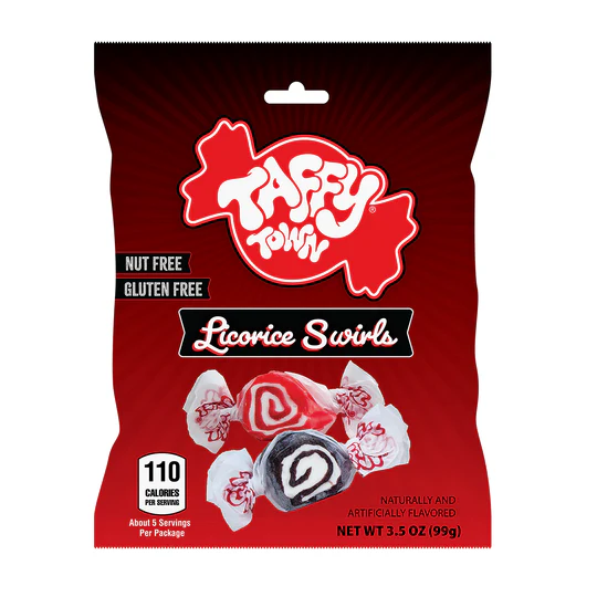 Taffy Town Licorice Swirls Taffy 3.5oz - 99g