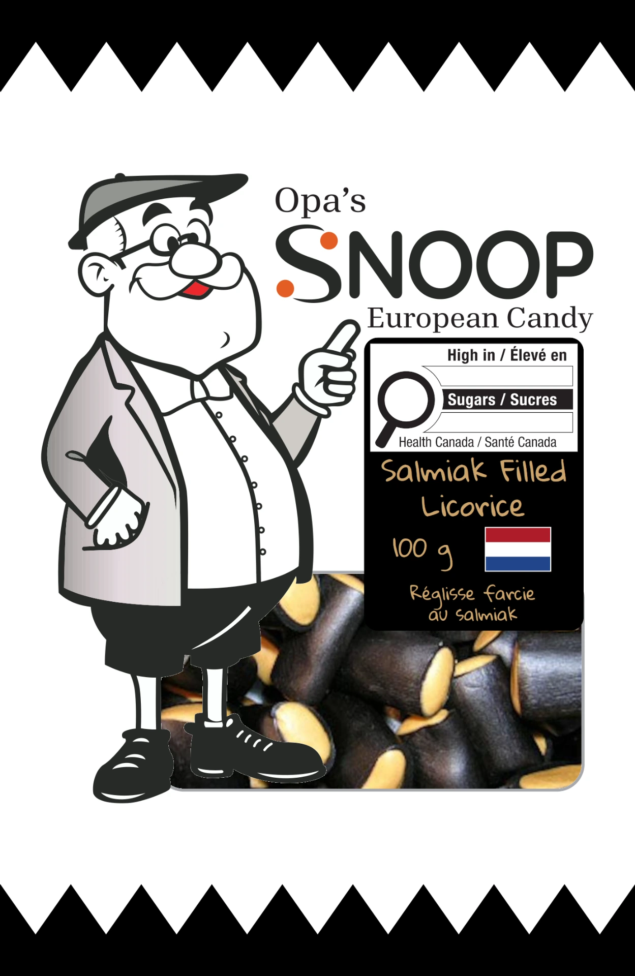 Snoop Salmiak Filled Licorice 100g