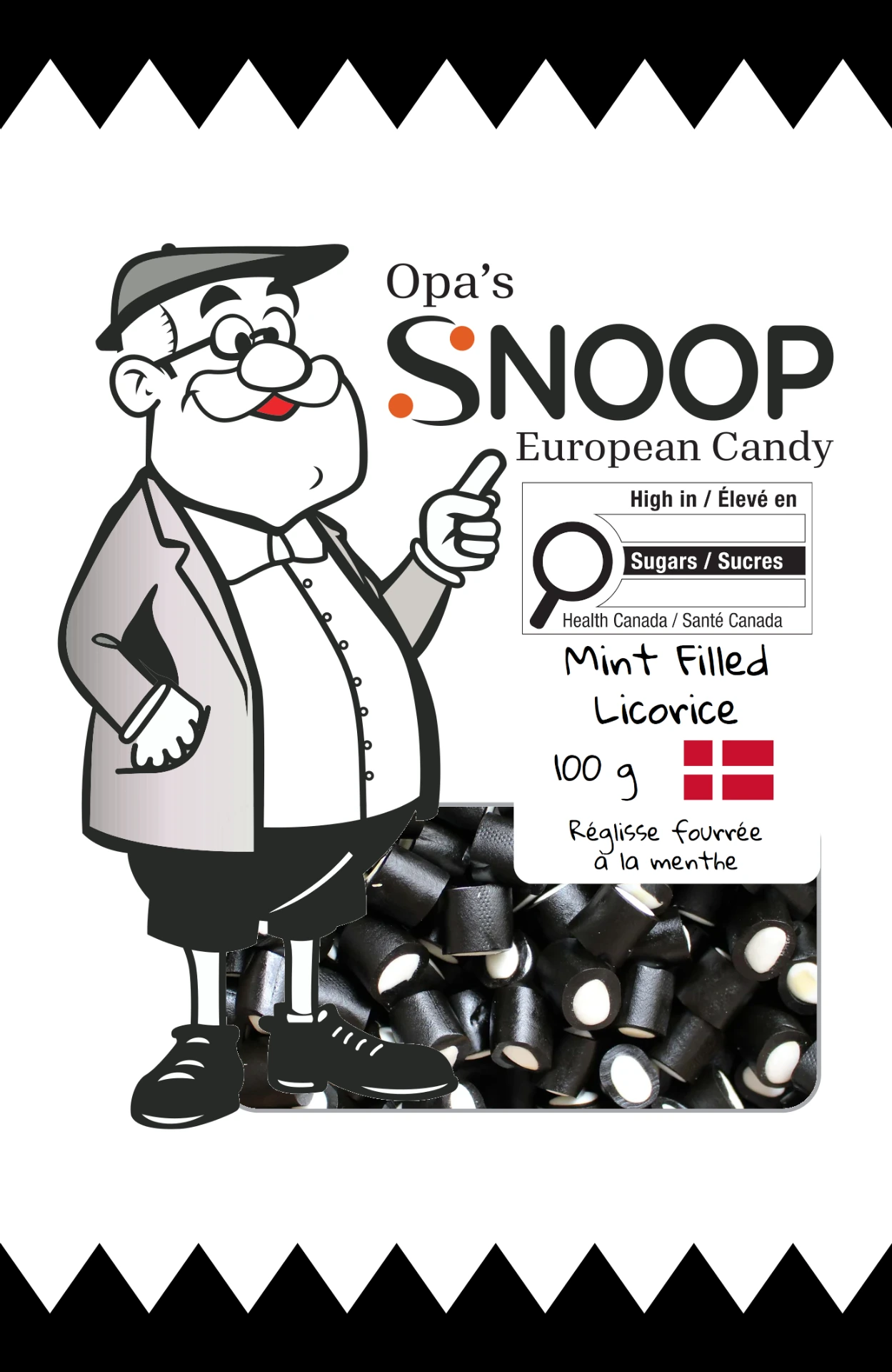 Snoop Mint Filled Licorice 100g