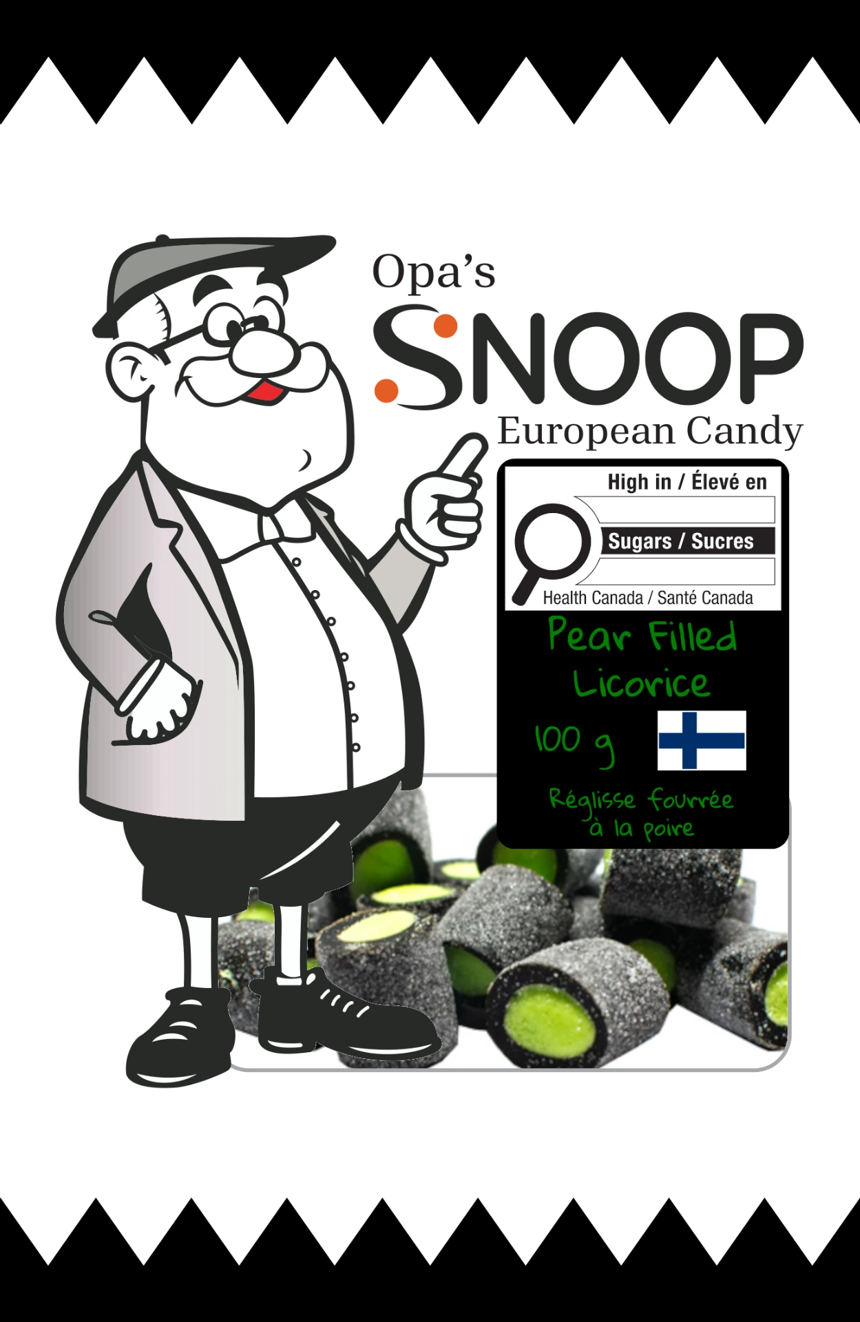 [CS113] Snoop Pear Filled Licorice 100g