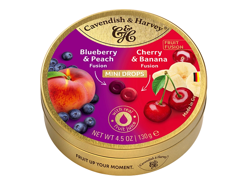 Cavendish & Harvey Blueberry-Peach & Cherry-Banana Mini Drops 130g