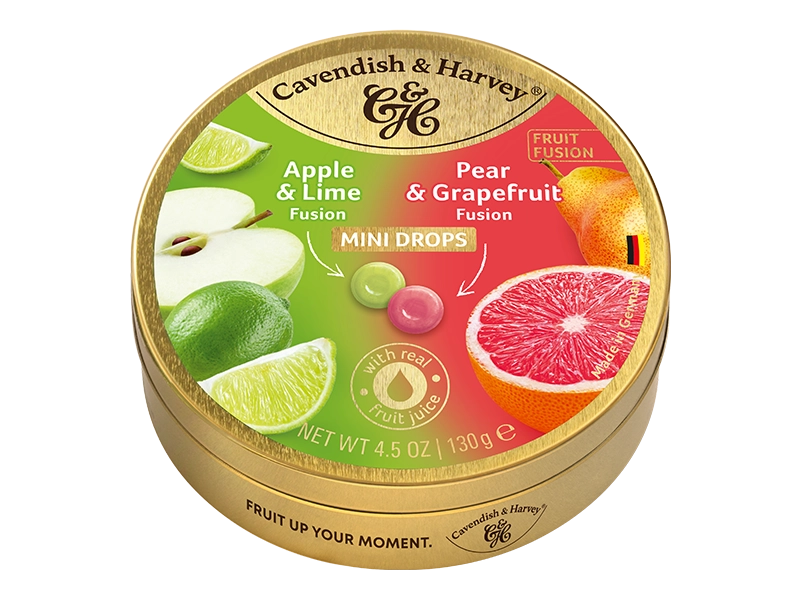Cavendish & Harvey Apple-Lime & Pear-Grapefruit Mini Drops 130g