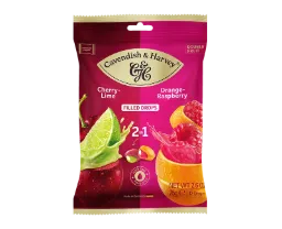 [CP746] Cavendish & Harvey Cherry-Lime & Orange-Raspberry Filled Drops 75g