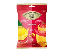 [CP747] Cavendish & Harvey Grapefruit-Pineapple & Lemon-Strawberry Filled Drops 75g
