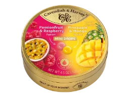 [CP748] Cavendish & Harvey Passionfruit-Raspberry & Pineapple-Mango Mini Drops 130g