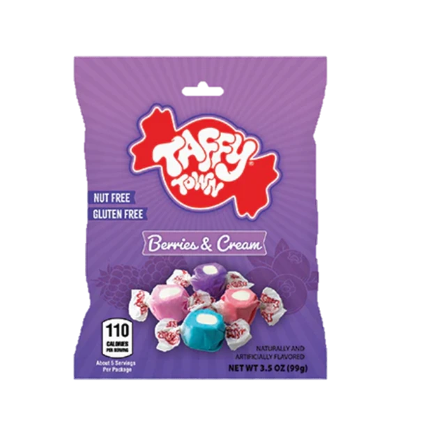 Taffy Town Berries & Cream Taffy 3.5oz - 99g